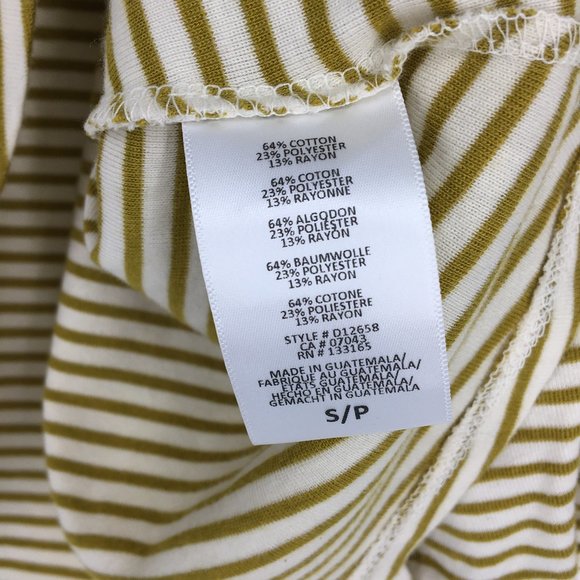 Eri + Ali Anthro Mustard White Striped Blouse - Picture 12 of 14